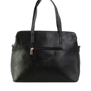 Black City Bag with Detachable Strap