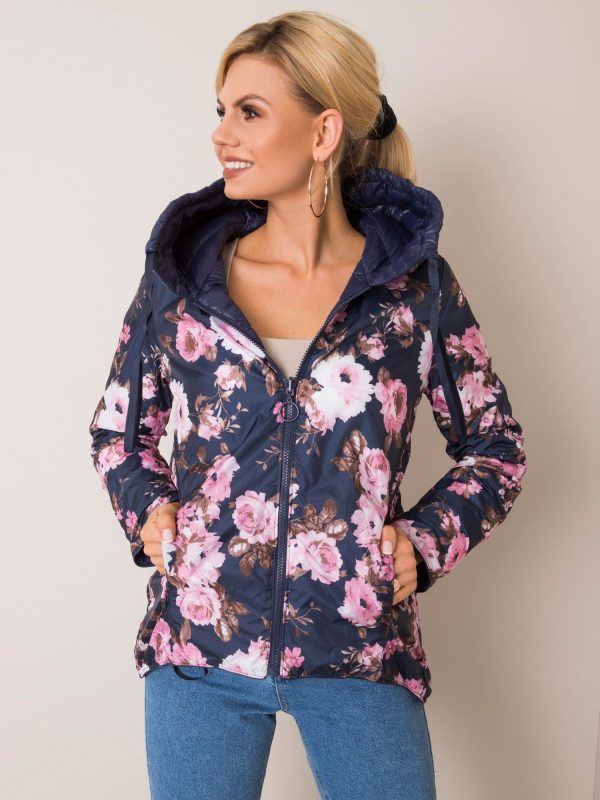 Navy blue double-sided jacket Laura