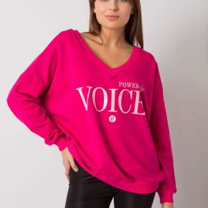 Fuchsia sweatshirt for women with inscription Maral