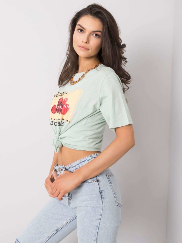 Mint t-shirt with Ramira applique