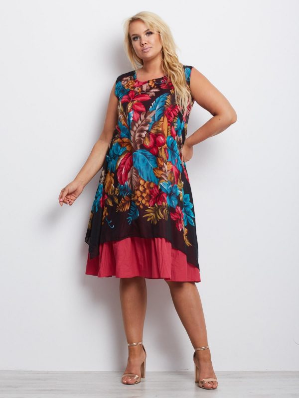 Pink Turquoise Plus Size Dress Indiana