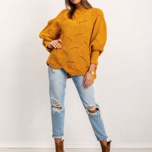 Mustard Sweater Poncho