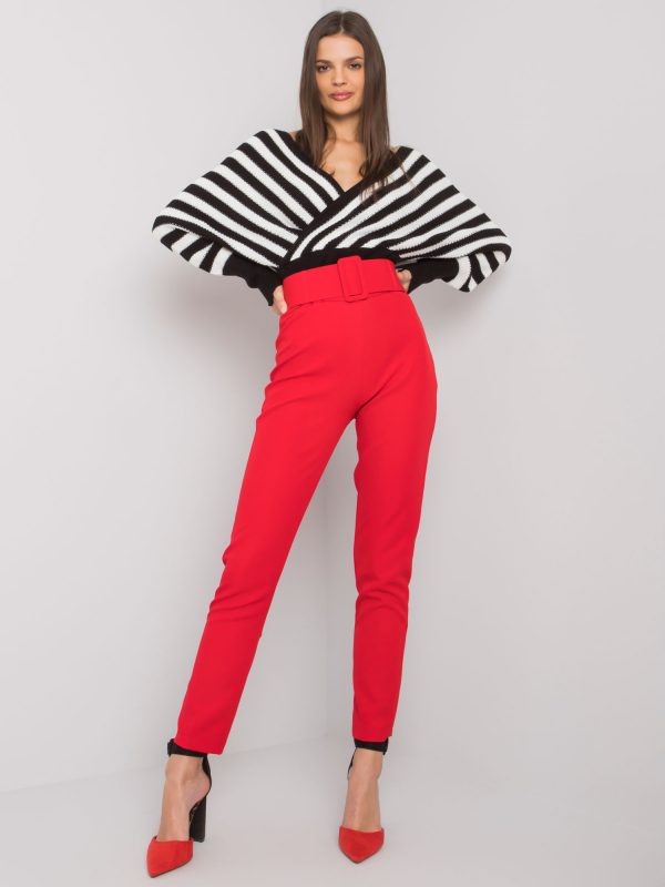 Aurella red stripe pants