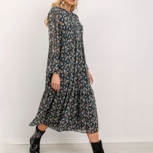 BSL Black Patterned Dress