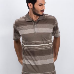 Khaki-beige men's polo shirt Those