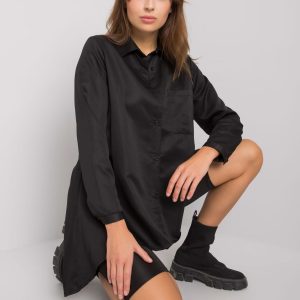 Black Asymmetrical Brinleigh Shirt