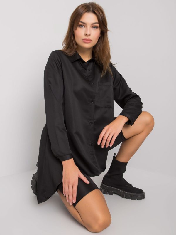 Black Asymmetrical Brinleigh Shirt