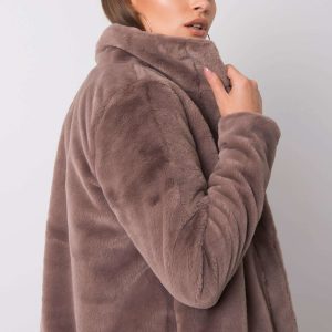 Dark beige fur jacket Kaya SUBLEVEL