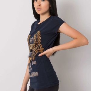 Navy blue T-shirt with Haley applique