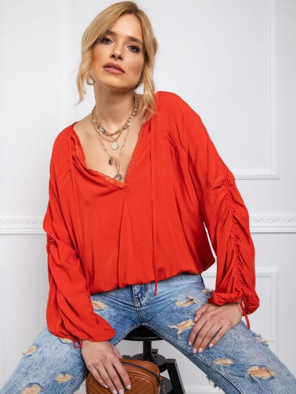 BY O LA LA Light red women's blouse