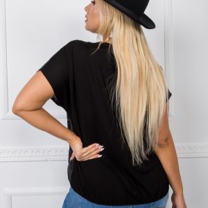 Erica black plus size blouse