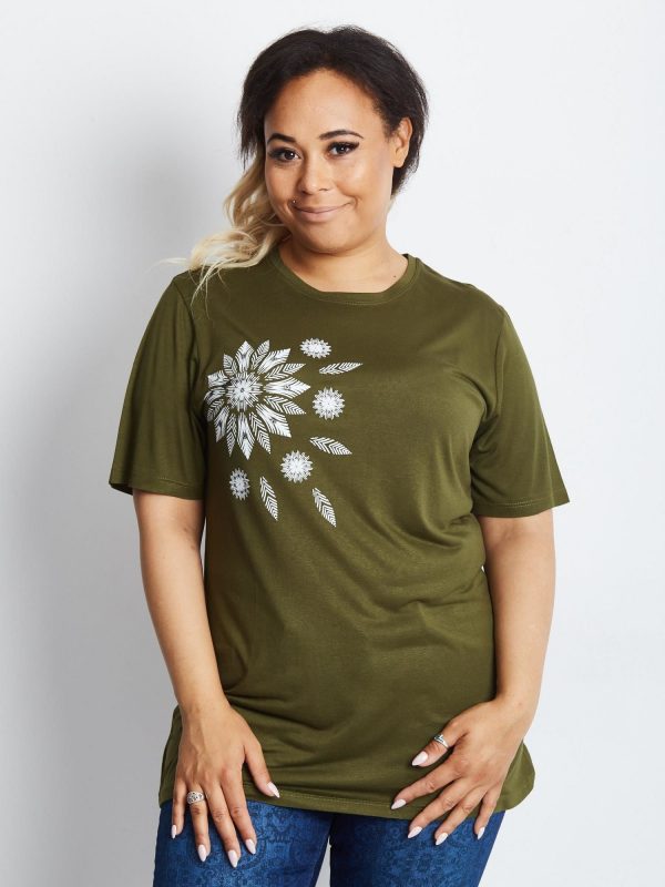 Khaki t-shirt plus size Unlikely