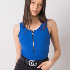 Dark blue top with Rosalind pockets