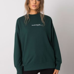 Dark green print sweatshirt Carissa