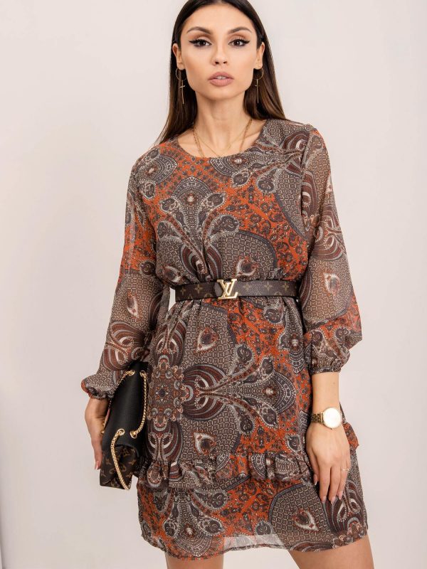 RUE PARIS Dark brown Hampton dress