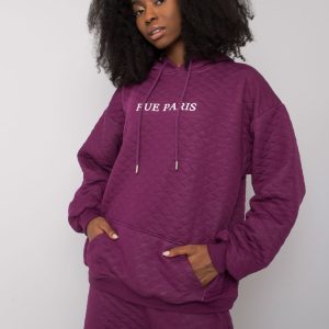 Purple quilting sweatshirt Hanna RUE PARIS