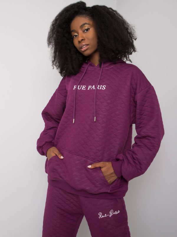 Purple quilting sweatshirt Hanna RUE PARIS