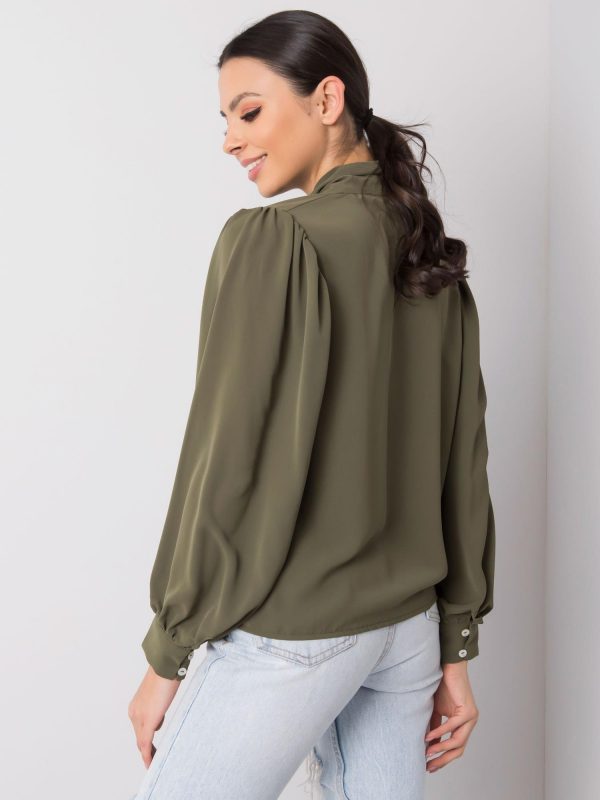 Khaki blouse Joan RUE PARIS