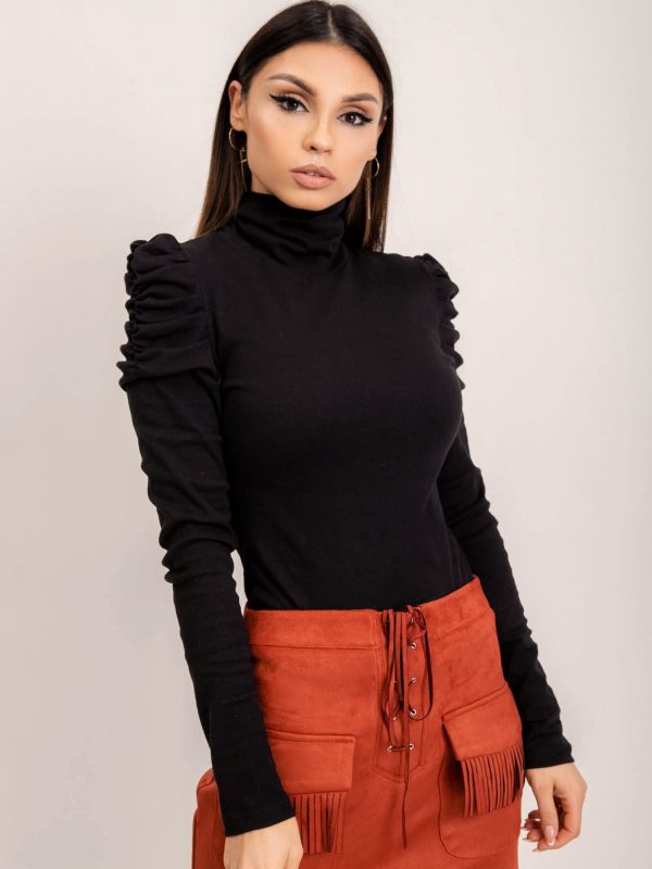 BSL Black Turtleneck Blouse