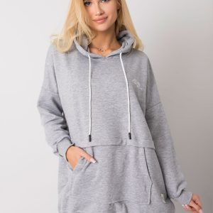 Grey melange hoodie Edna