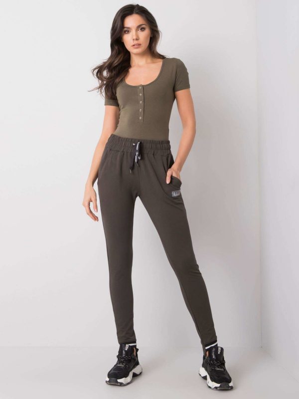 Dark khaki pants Luciana