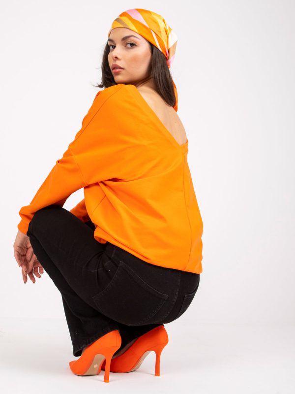 Orange-black tracksuit tunka with print