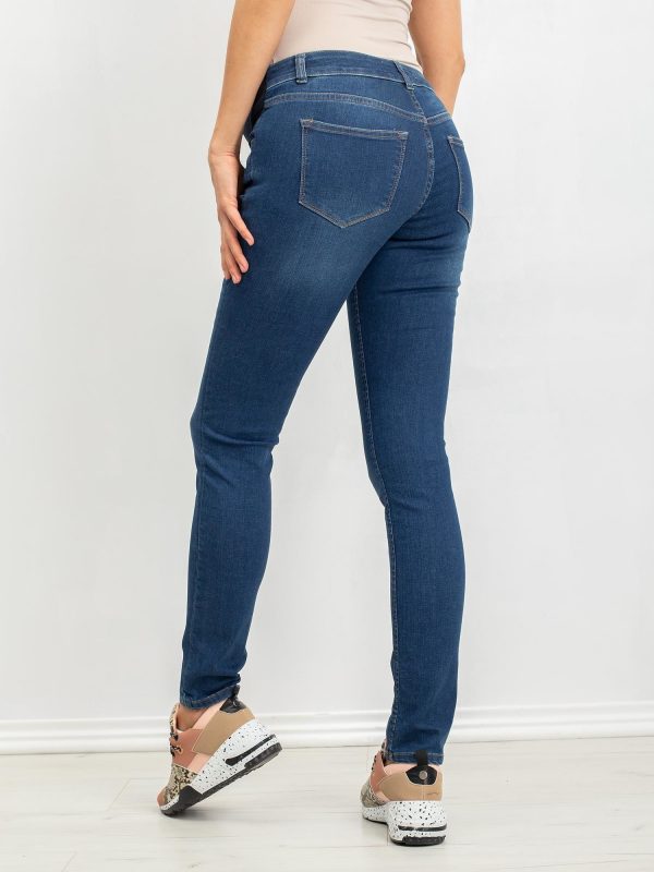 RUE PARIS Blue Maternity Jeans Funky