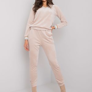 Light beige velour set Esti RUE PARIS