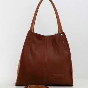 Camel large bag made of eco leather