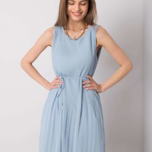 Light blue pleated dress Monza SUBLEVEL