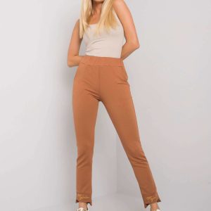 Light brown sweatpants with Karen embroidery