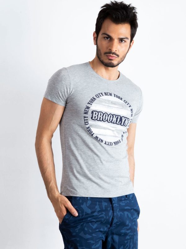 Grey men's t-shirt Brooklyn