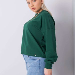 Dark green plus size sweatshirt Florentia