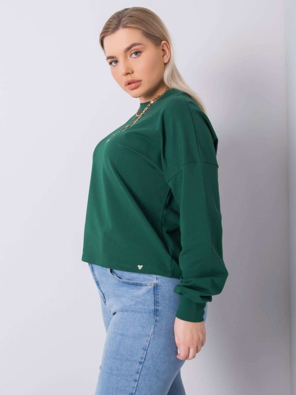 Dark green plus size sweatshirt Florentia