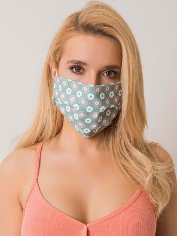 Dark green cotton mask