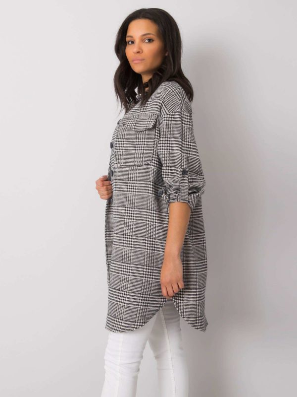 White and Black Sabra Checkered Shirt