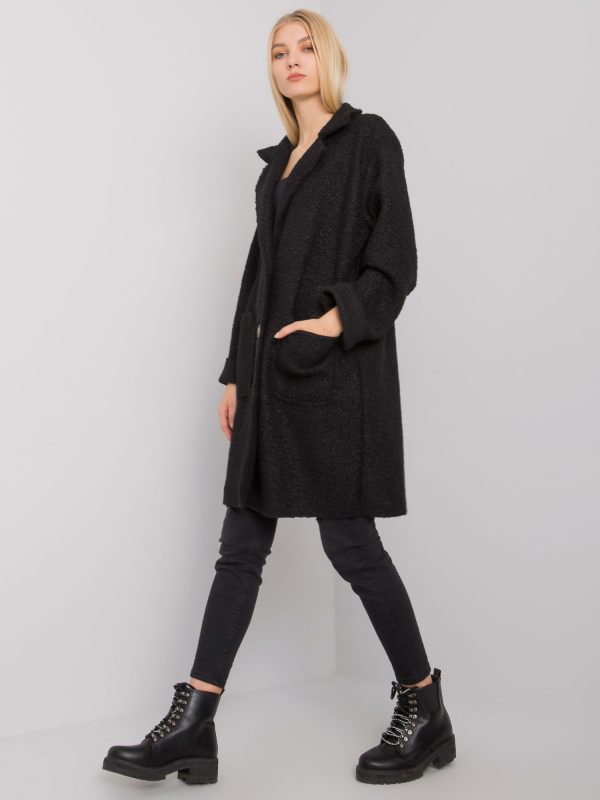 Black coat with pockets Polli OCH BELLA