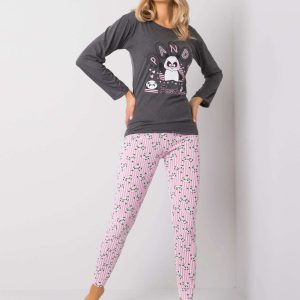 Graphite Pink Cotton Pyjamas