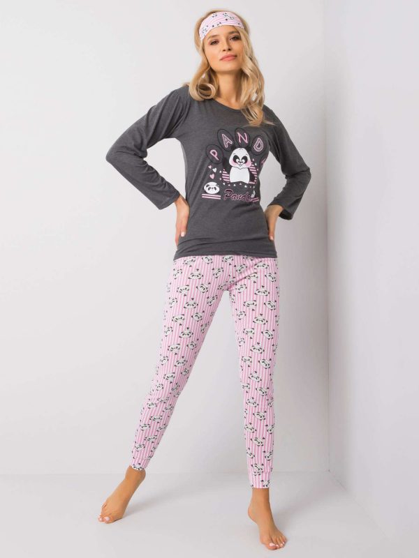 Graphite Pink Cotton Pyjamas