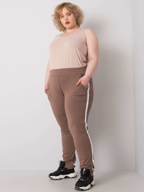 Kairi Plus Size Brown Sweatpants