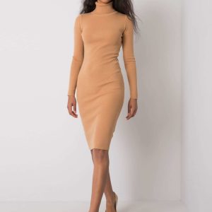 Rylie Camel Turtleneck Dress