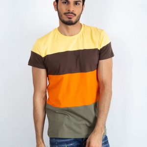 Modify men's yellow and orange t-shirt