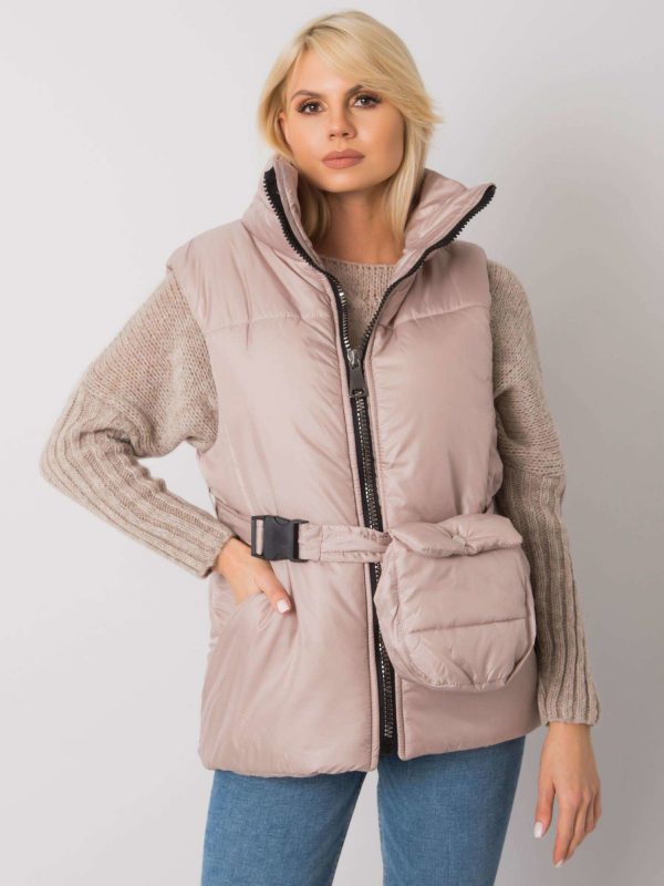 Beige Effie Down Vest