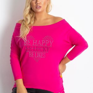 Fuchsia Plus Size Hoodie Association