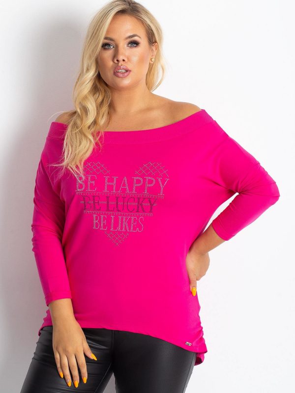 Fuchsia Plus Size Hoodie Association