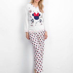 White and Red Printed Women's Pyjamas