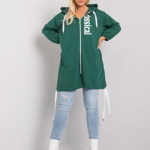 Dark Green Plus Size Hoodie Stacy