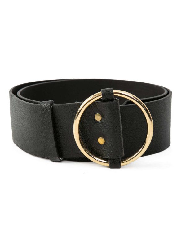 RUE PARIS Black Wide Strap