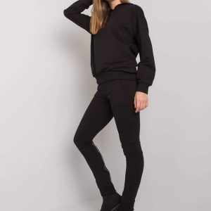 Black sweatshirt set with sweatshirt and pants Cristine