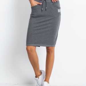 Dark gray skirt Features